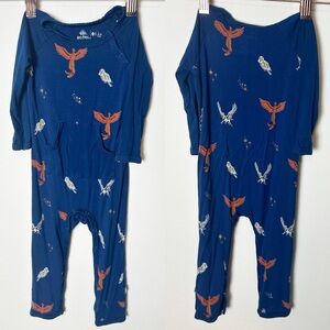 Kyte Baby x Harry Potter Footless Flight Romper Navy Blue 18-24 Months